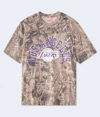 Aéropostale Los Angeles Lakers Camo Relaxed Graphic Tee In Brown