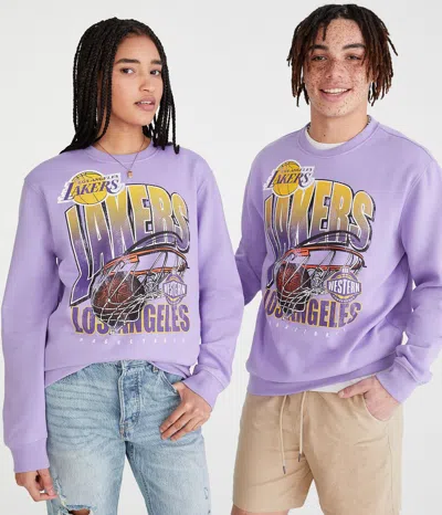 Aéropostale Los Angeles Lakers Crew Sweatshirt In Purple