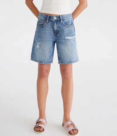 Aéropostale Low-rise Baggy Denim Shorts 8" In Multi