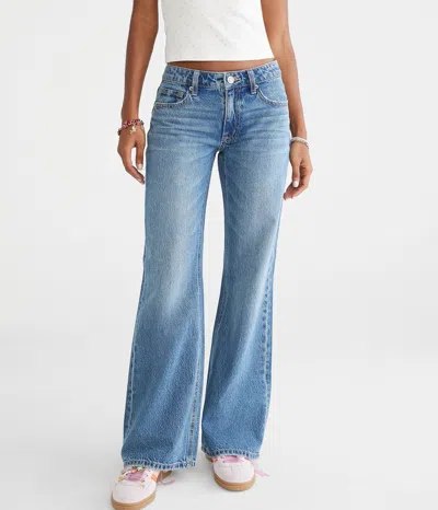 Aéropostale Low-rise Baggy Flare Jean In Blue