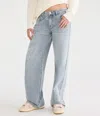 Aéropostale Low-rise Baggy Wide Leg Butterflies Jean In Blue