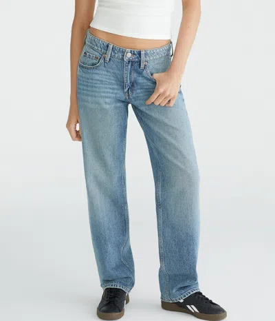 Aéropostale Low-rise Baggy Wide Leg Jean In Blue