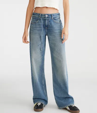Aéropostale Low-rise Baggy Wide Leg Jean In Blue
