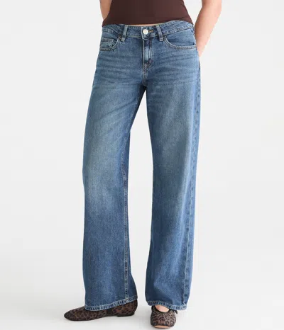 Aéropostale Low-rise Baggy Wide Leg Jean In Blue
