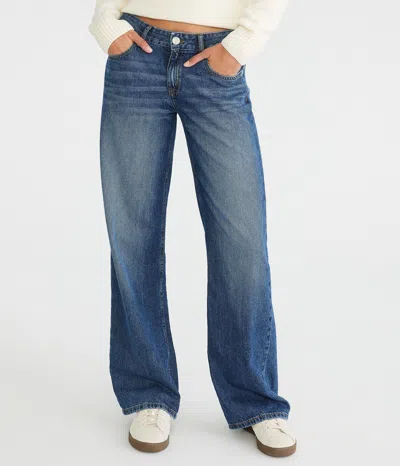 Aéropostale Low-rise Baggy Wide Leg Jean In Blue