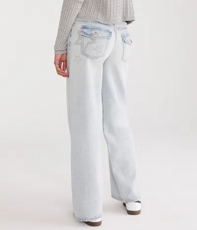 AÉROPOSTALE LOW-RISE BAGGY WIDE LEG STAR POCKET JEAN