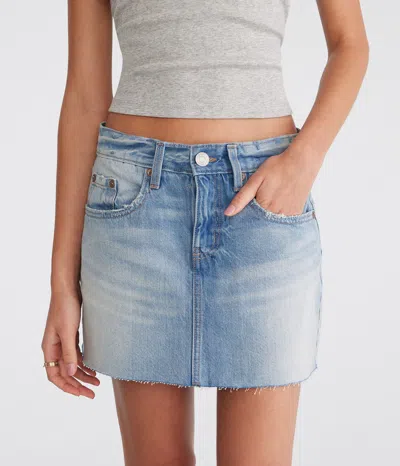 Aéropostale Low-rise Denim Mini Skirt In Blue