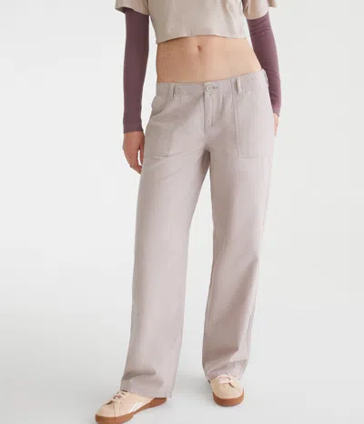 Aéropostale Low-rise Straight Leg Pants In Gray