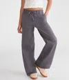 Aéropostale Low-rise Twill Wide Leg Pants In Gray