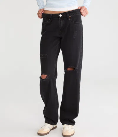 Aéropostale Low-rise Baggy Jean In Black