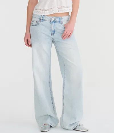 Aéropostale Low-rise Baggy Wide Leg Jean In Blue