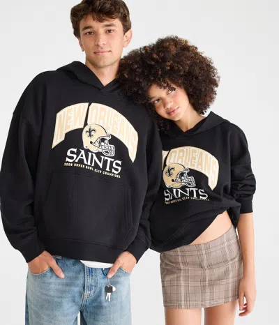 Aéropostale Men's Logo Relaxed Pullover Hoodie In Black