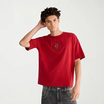 Aéropostale Mens Crew Neck Short Sleeve Regular Fit Spiderman Graphic T-shirt In Red