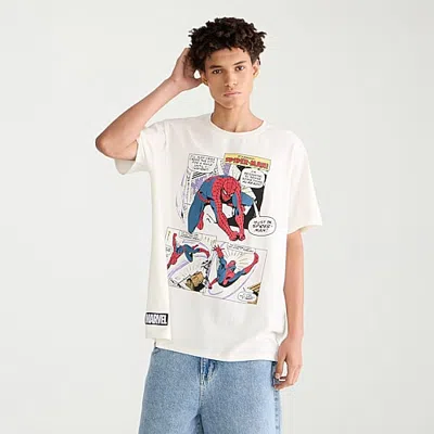 Aéropostale Mens Crew Neck Short Sleeve Regular Fit Spiderman Graphic T-shirt In White