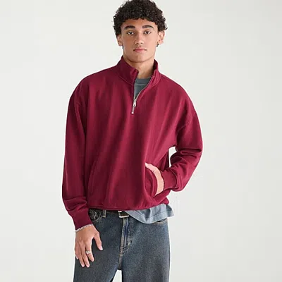Aéropostale Mens Mock Neck Long Sleeve Quarter-zip Pullover In Blue