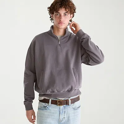 Aéropostale Mens Mock Neck Long Sleeve Quarter-zip Pullover In Gray