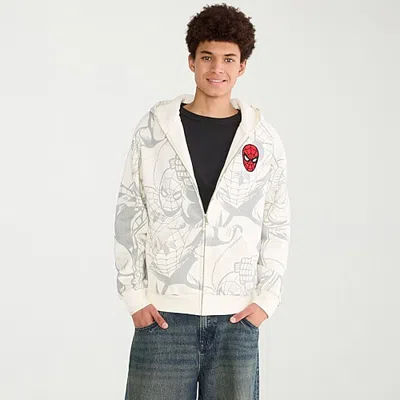 Aéropostale Mens Spiderman Fleece Jacket In Neutral