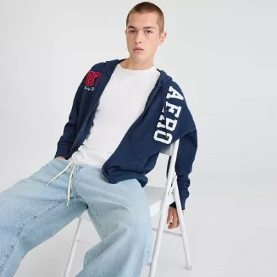 Aéropostale Mens Zipper Hoodie In Blue