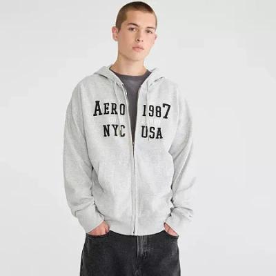 Aéropostale Mens Zipper Hoodie In Gray