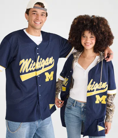 Aéropostale Michigan Wolverines Baseball Top In Blue