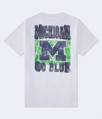 Aéropostale Michigan Wolverines Relaxed Graphic Tee In White