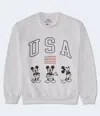 Aéropostale Mickey Mouse Usa Crew Sweatshirt In White