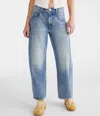 Aéropostale Mid-rise Barrel Leg Jean In Blue