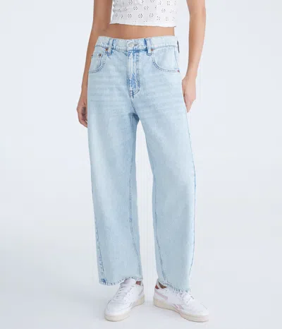 Aéropostale Mid-rise Barrel Leg Jean In Blue