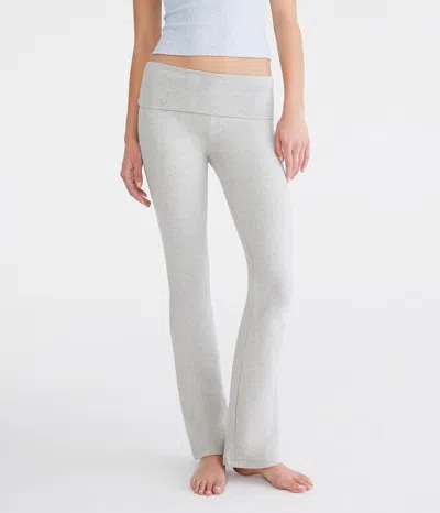 Aéropostale Mid-rise Fold-over Bootcut Pants In White
