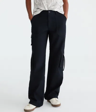 Aéropostale Mid-rise Straight Utility Cargo Pants In Black