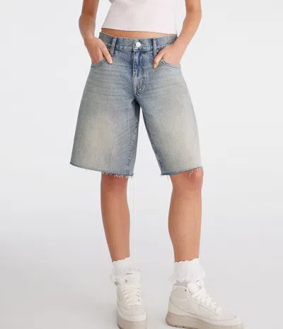 Aéropostale Low-rise Baggy Denim Jorts In Blue