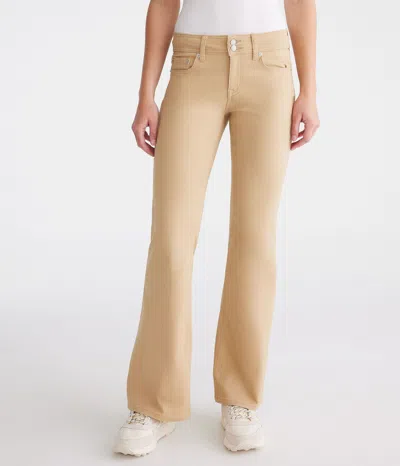 Aéropostale Mid-rise Flare Uniform Pants In Neutral