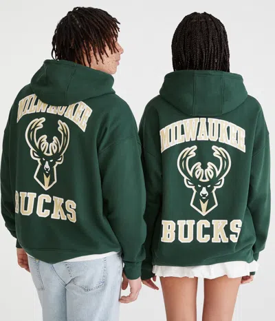 Aéropostale Milwaukee Bucks Pullover Hoodie In Green