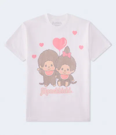 Aéropostale Monchhichi Hearts Relaxed Graphic Tee In White