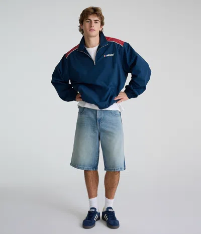 Aéropostale Nascar Red Bull Trackhouse Quarter-zip Track Jacket In Blue