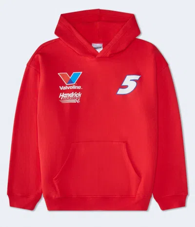 Aéropostale Nascar Team Valvoline Pullover Hoodie In Red
