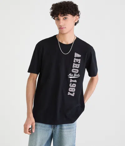 Aéropostale New York 1987 Appliqué Graphic Tee In Brown