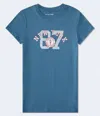 Aéropostale New York 87 Crest Graphic Tee In Pink