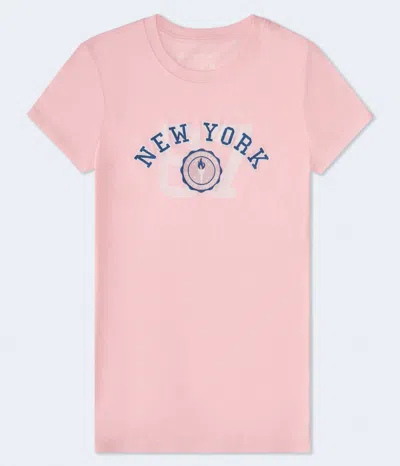 Aéropostale New York 87 Crest Graphic Tee In Pink