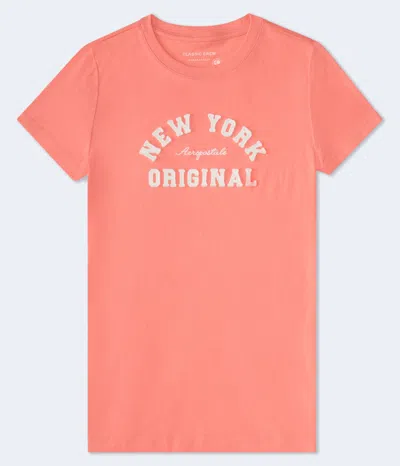 Aéropostale New York Arch Appliqué Graphic Tee In Pink