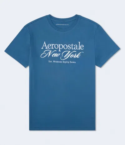 Aéropostale New York Foil Graphic Tee In Blue