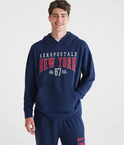 Aéropostale New York Pullover Hoodie In Blue