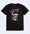 AÉROPOSTALE NEW YORK ROSE SKULL GRAPHIC TEE