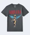 Aéropostale Nirvana In Utero Relaxed Graphic Tee In Grey