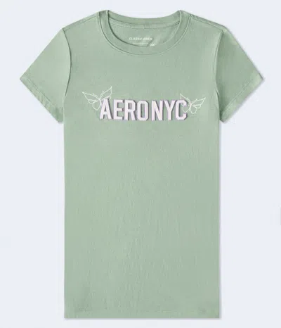 Aéropostale Nyc Butterfly Appliqué Graphic Tee In Black