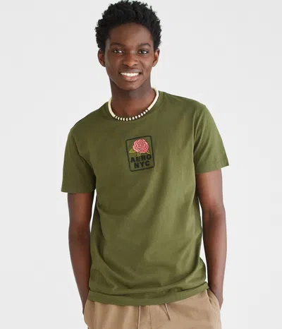 Aéropostale Nyc Rose Box Logo Graphic Tee In Multi