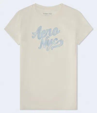 Aéropostale Nyc Script Graphic Tee In Neutral