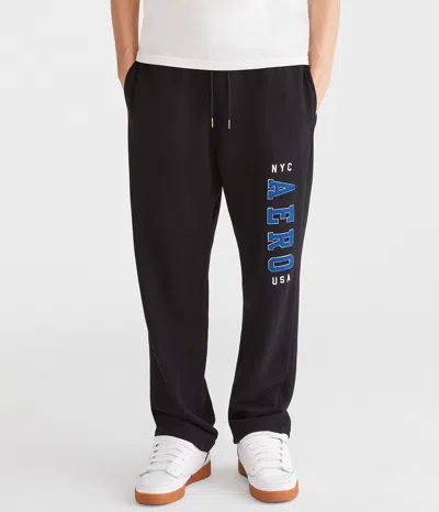 Aéropostale Nyc Straight Leg Sweatpants In Black
