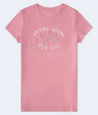 Aéropostale Original Brand Butterfly Graphic Tee In Multi