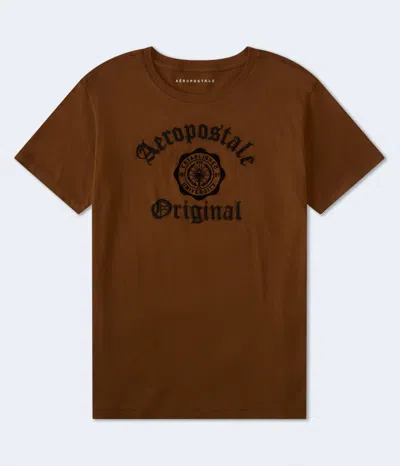 Aéropostale Original Crest Graphic Tee In Brown
